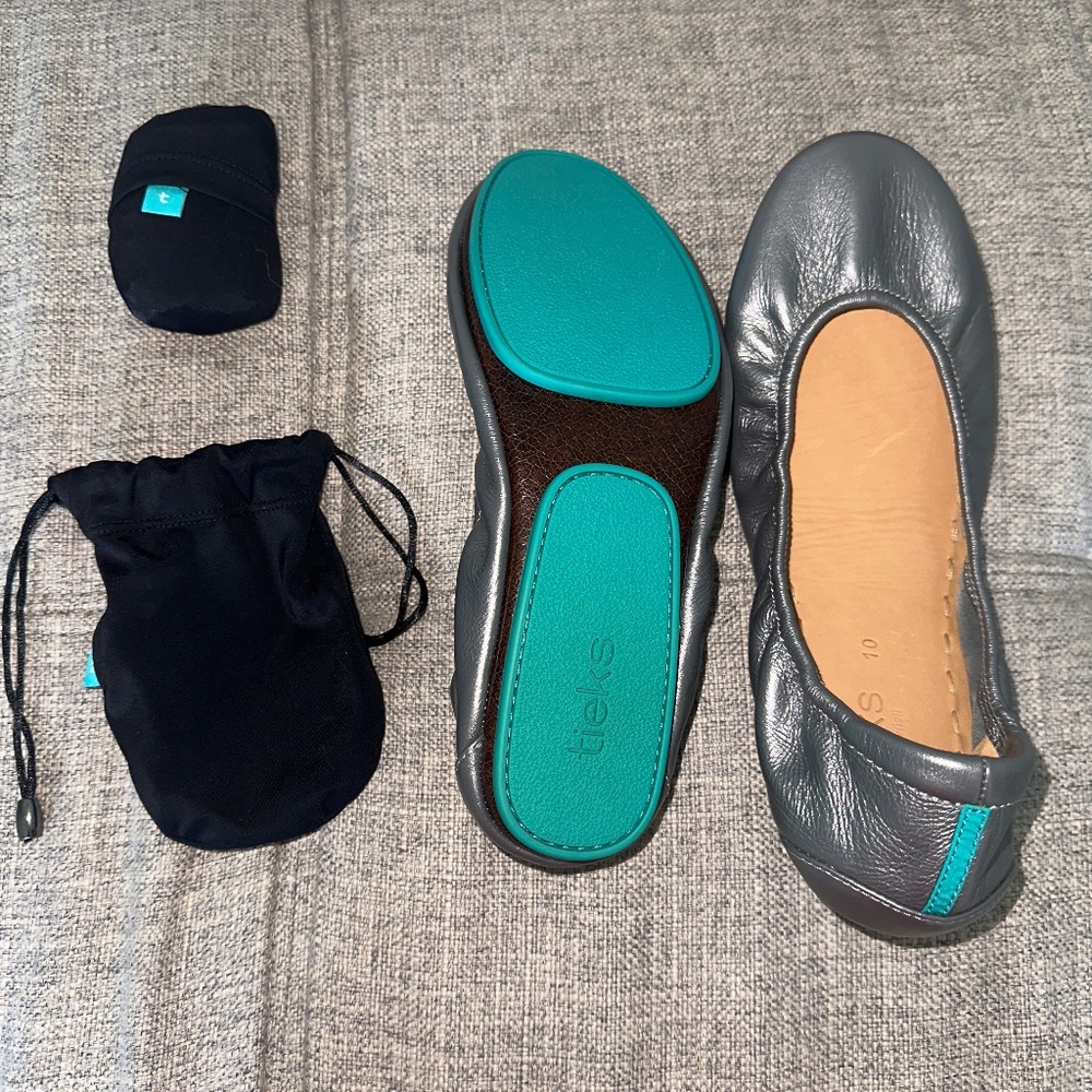 Metallic Pewter Ballet Flats - Tieks